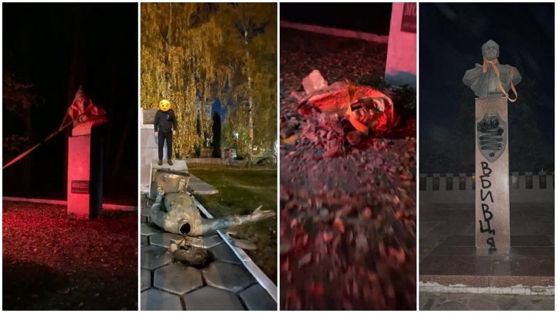 Декомунізація в дії: на Полтавщині знесли радянські пам'ятники