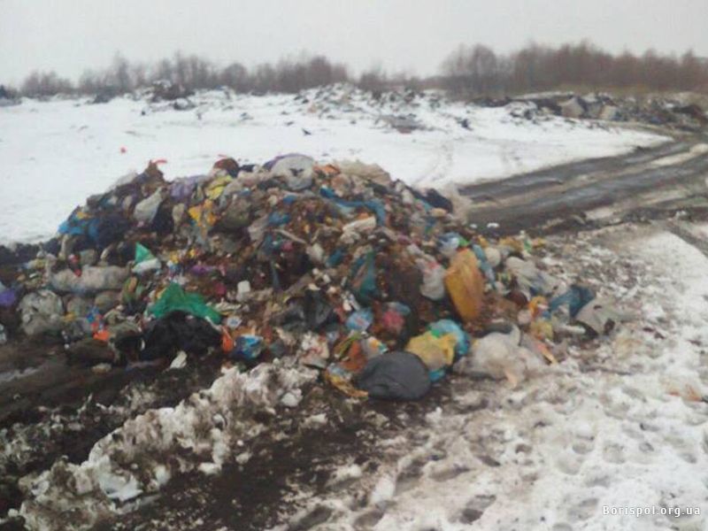 Під Борисполем незаконно вивантажували львівське сміття (фото)