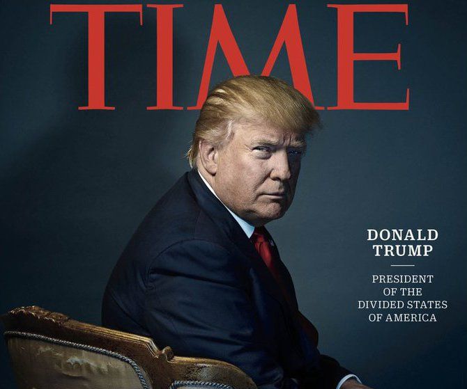 Дональд Трамп став людиною року і президентом роз'єднаних штатів Америки