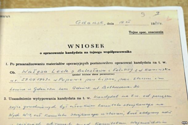 Валенса був агентом держбезпеки, це підтвердила експертиза