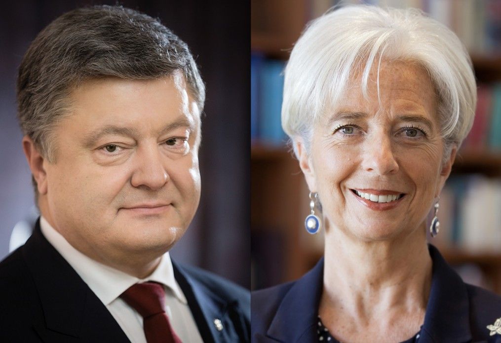 Президент Порошенко обговорив ситуацію з «Приватбанком» з главою МВФ