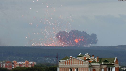 У Красноярському краї РФ злетів у повітрі склад боєприпасів