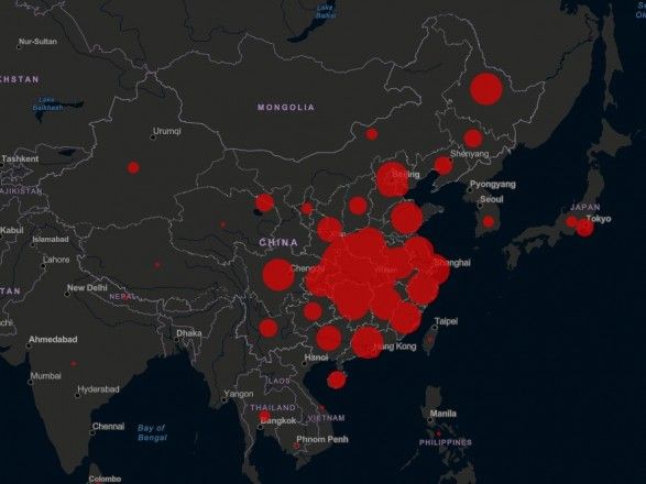 Кількість жертв від коронавірусу в Китаї зросла до 1018 осіб