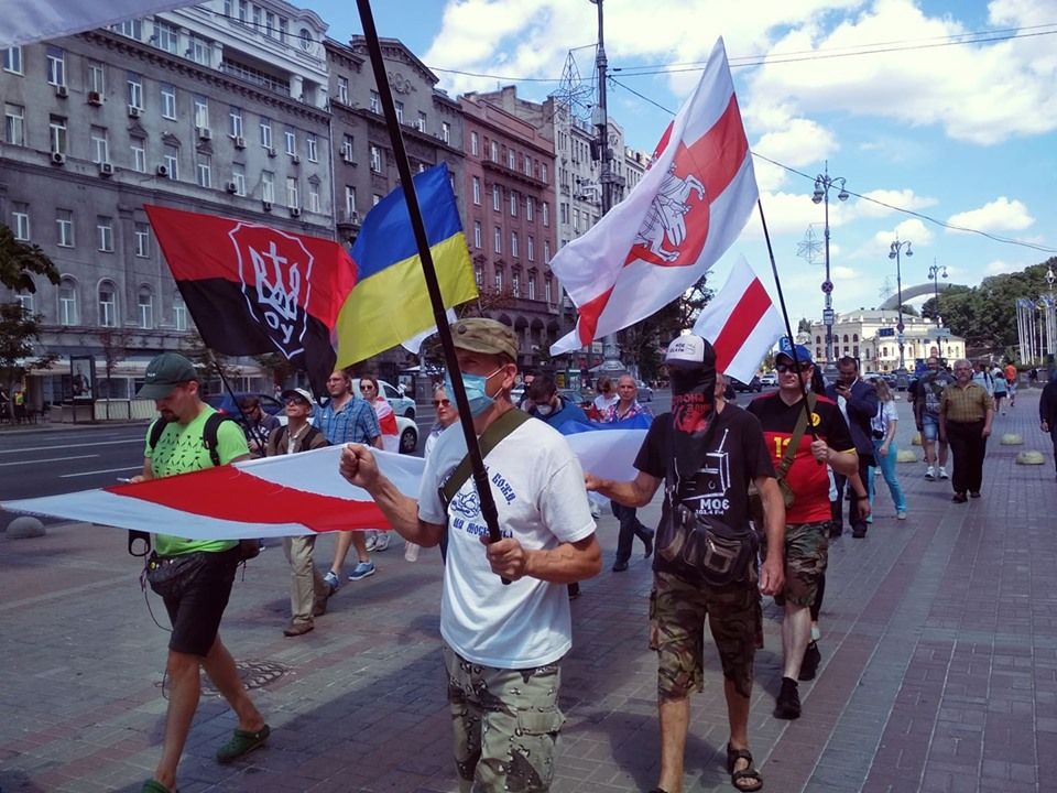 Акція «Майдан солідарності» з Білоруссю на Майдані Незалежності в Києві.