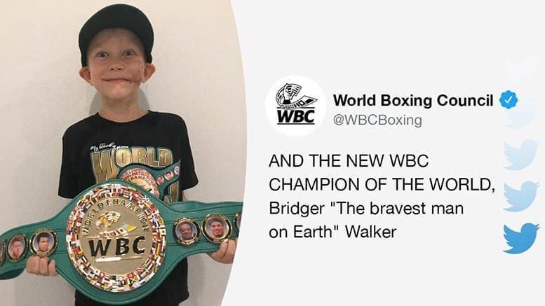 Шестирічний хлопчик за свою хоробрість отримав титул і пояс Всесвітньої боксерської Ради