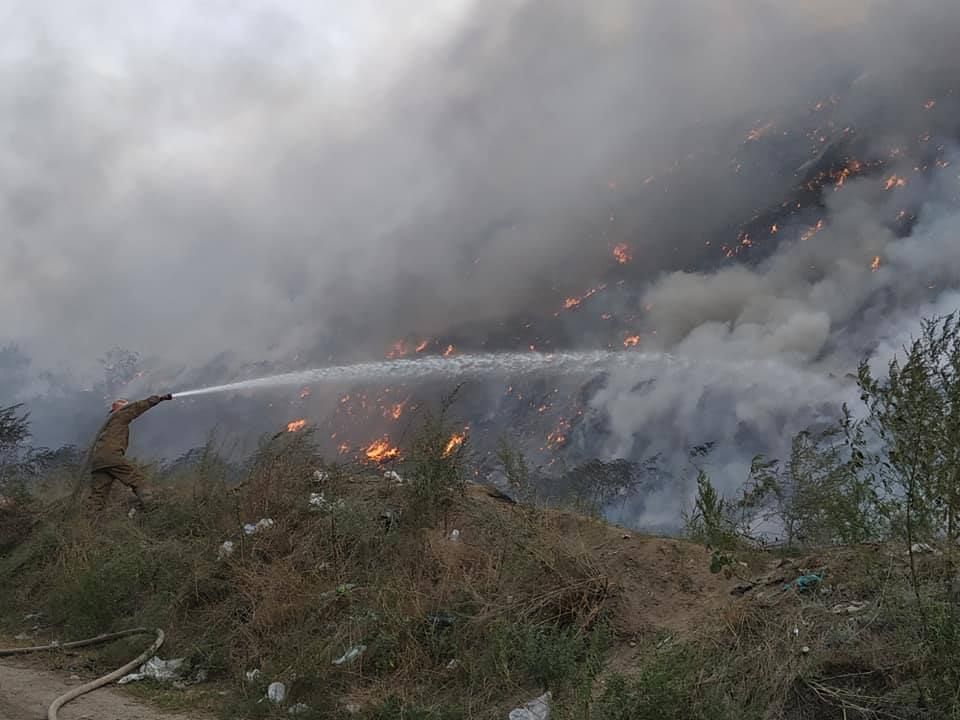 На Макухівському сміттєзвалищі під Полтавою вирувала вже одинадцята масштабна пожежа