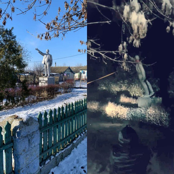 Невідомі знесли останній в Україні пам'ятник Леніну на Одещині
