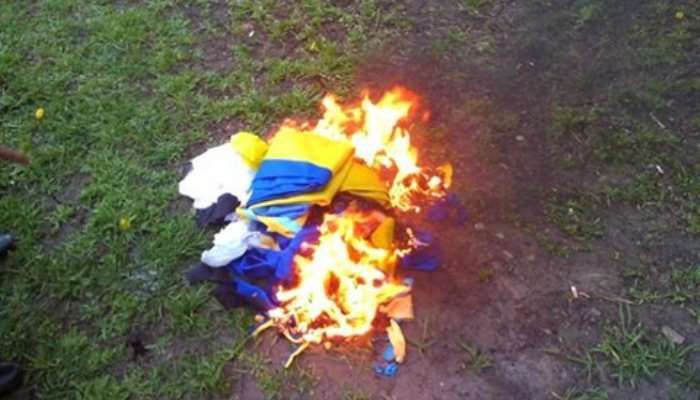 Школярка з Дніпропетровщини спалила прапор України та виклала відео в інтернет
