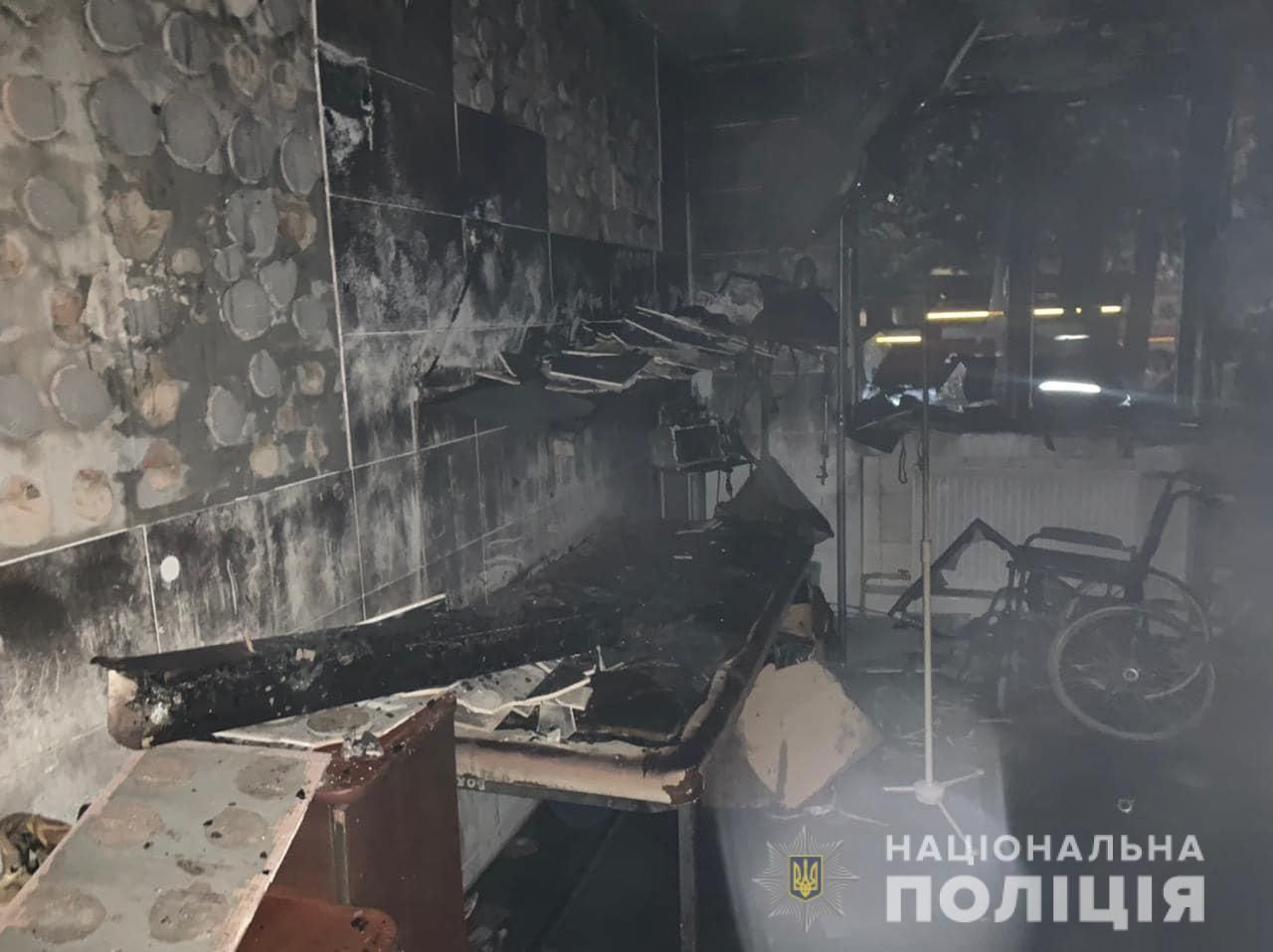 Наслідки пожежі в лікарні на Івано-Франківщині.
