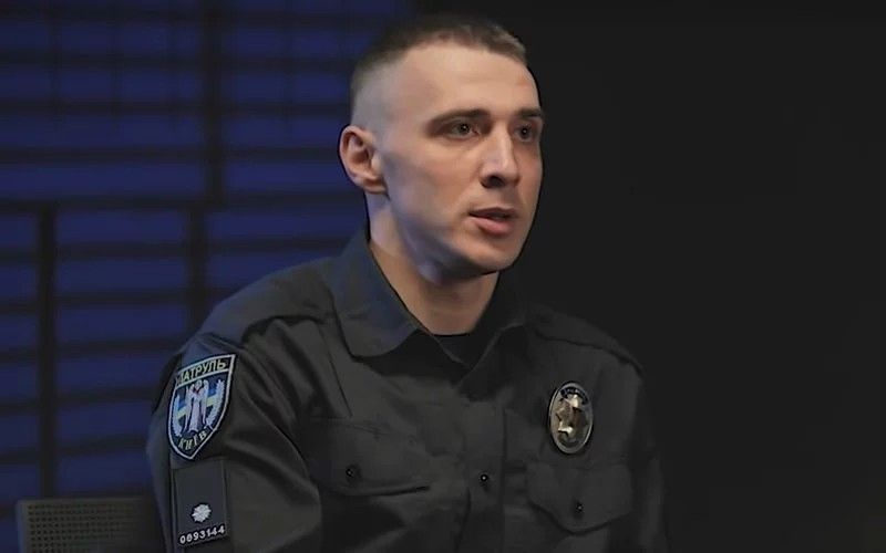Патрульний поліцейський Сергій Петрик який вів відеозапис на місці ДТП з Трухіним.