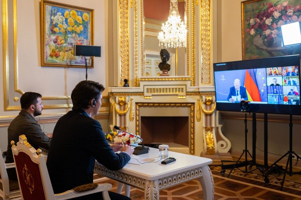 Зеленський і Трюдо у Києві під час онлайн-зустрічі лідерів G7.