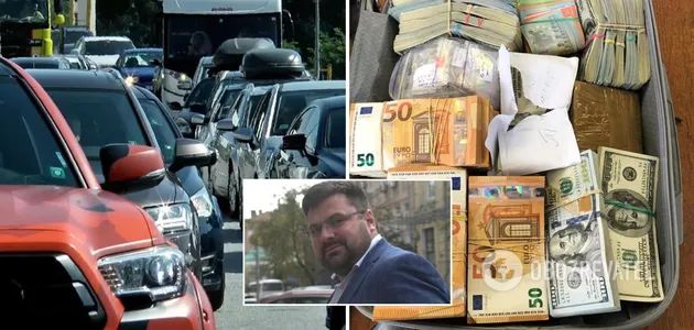 Андрый Наумов затриманий через спробу незаконного перевезення великої суми незадекларованої валюти та коштовного каміння.