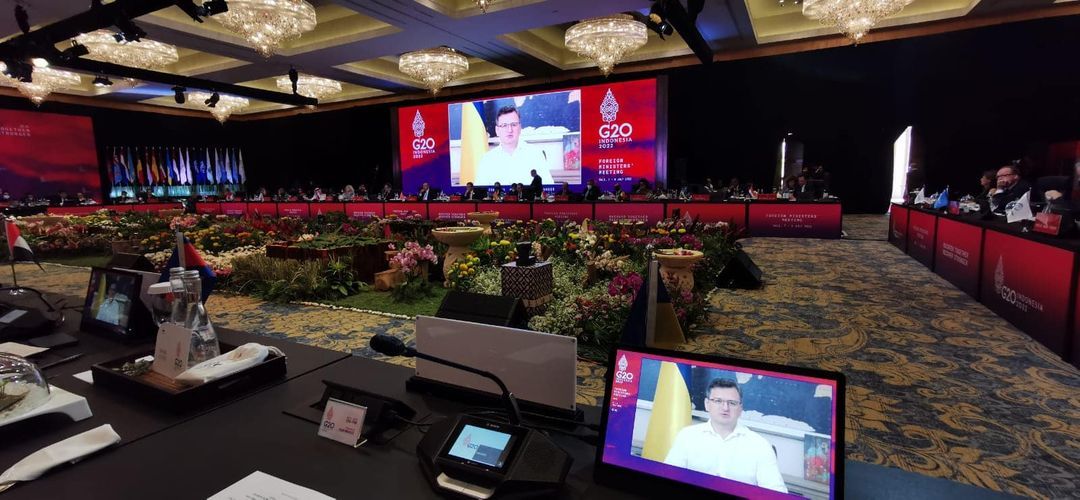 Виступ Дмитра Кулеби на зустрічі глав МЗС країн Великої двадцятки (G20) в Індонезії.