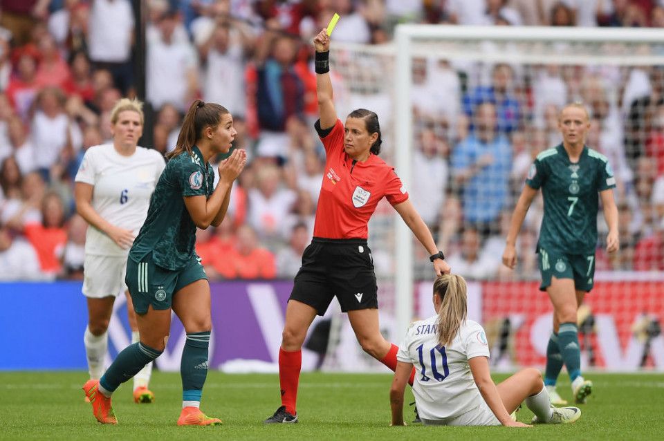 Вітчизняна рефері Катерина Монзуль працювала на фіналі  жіночого ЧЄ-2022 між Англією та Німеччиною — 2:1.