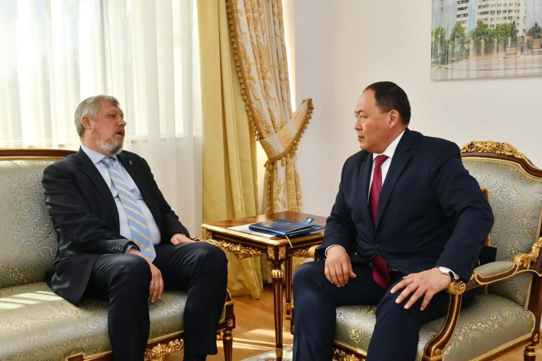 Український  посол на "килимку" в МЗС Казахстану.