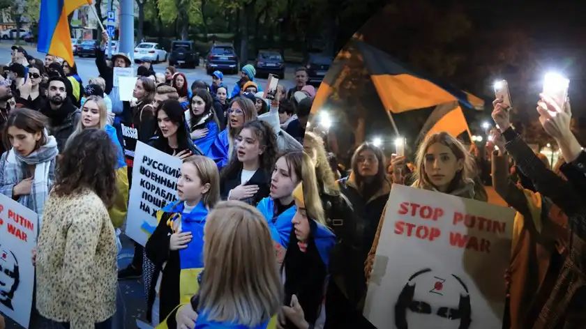 Іранці та українці вийшли на мітинг під посольством Ірану в Будапешті