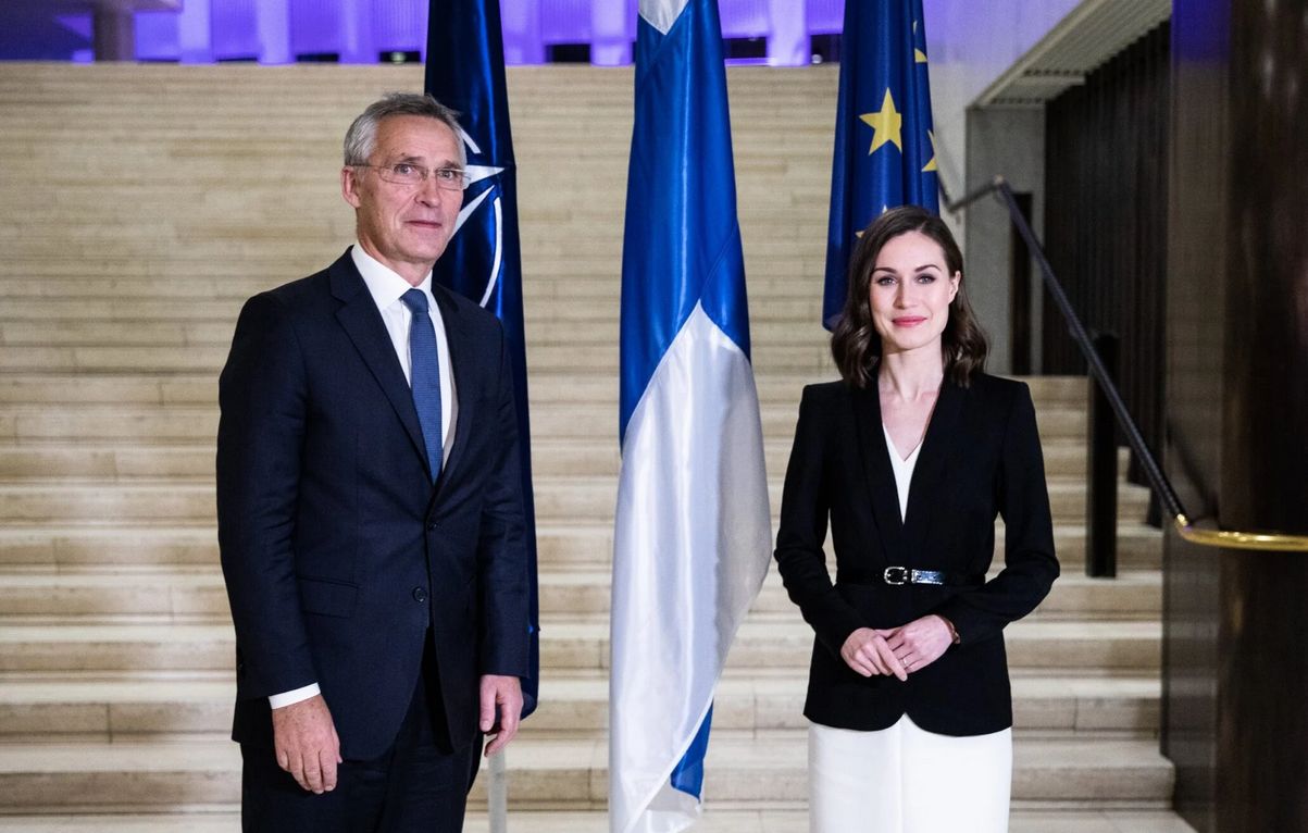 Генсек НАТО Єнс Столтенберг та прем‘єр-міністр Фінляндії Санна Марін.
