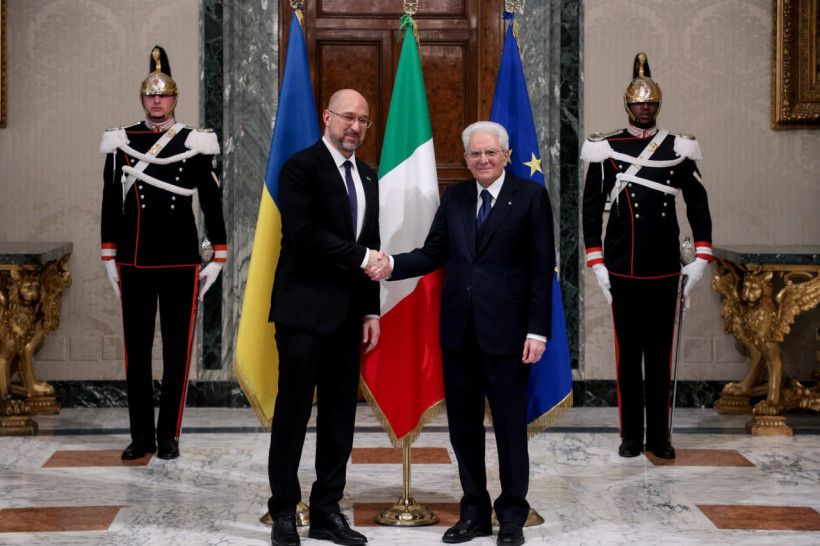 Прем´єр Денис Шмигаль під час зустрічі з президентом Італії Серджо Маттарелла
