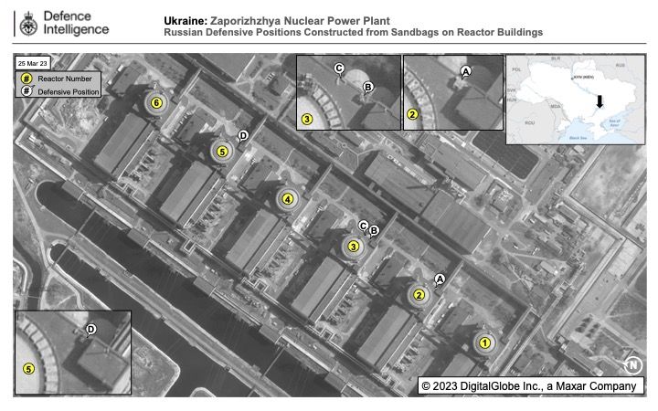 На дахах реакторів ЗАЕС окупанти встановлюють бойові позиції - британська розвідка