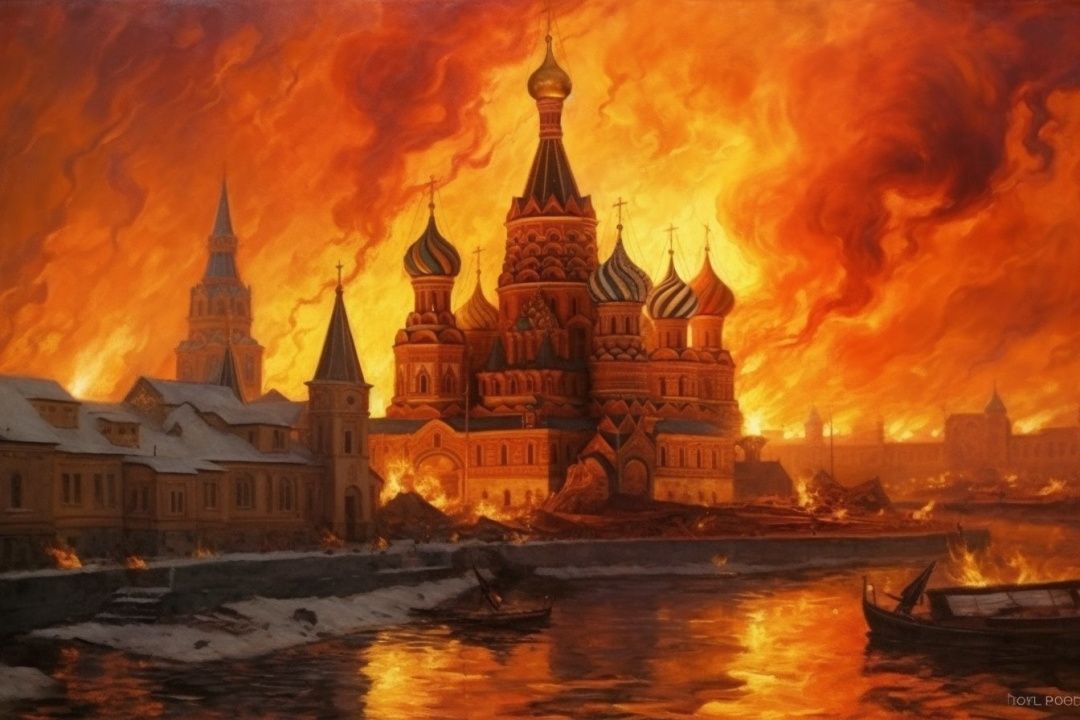 Так би зобразив палаючий Кремль Тарас Шевченко
