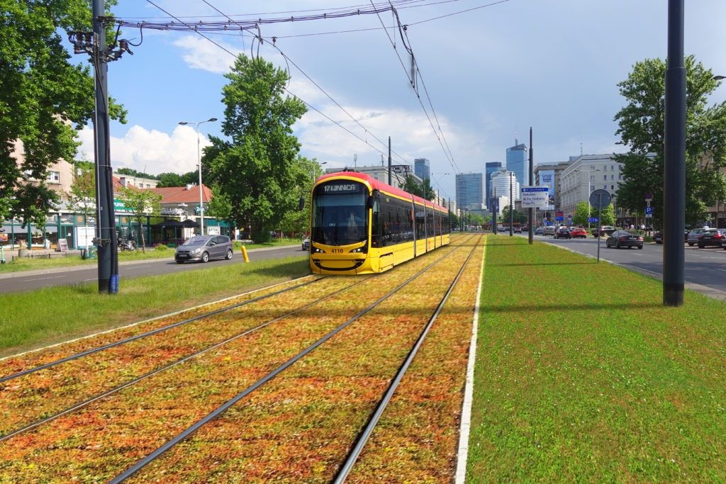 Новий стиль урбанізму — колії варшавських трамваїв.
