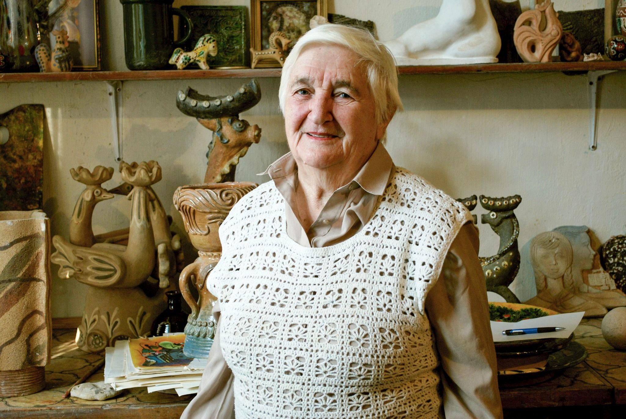 Авторка панно на метро «Хрещатик»: на 101 році померла відома художниця Оксана Грудзинська, фото