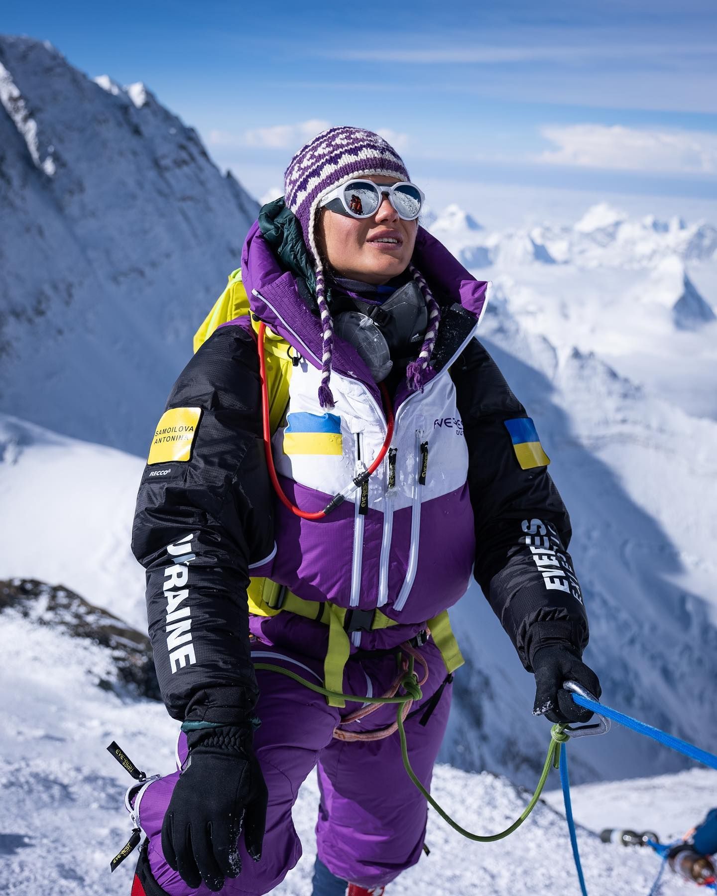 Українська альпіністка Антоніна Самойлова на "вершині світу".