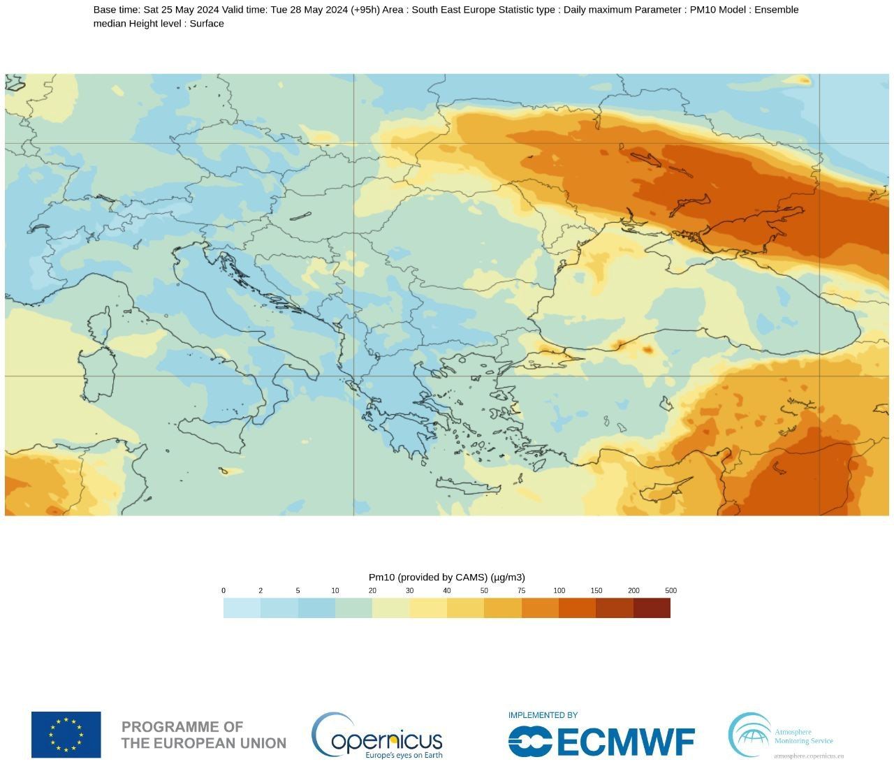Протягом 27 – 28 травня очікується надходження пилу з пустельних районів Середньої Азії на територію нашої країни.