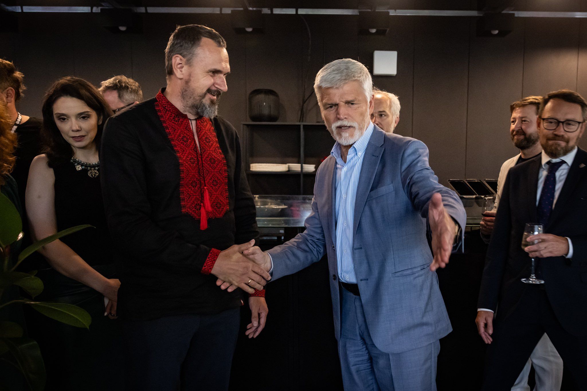 Олег Сенцов і Петер Павел на презентації фільму "Реал"