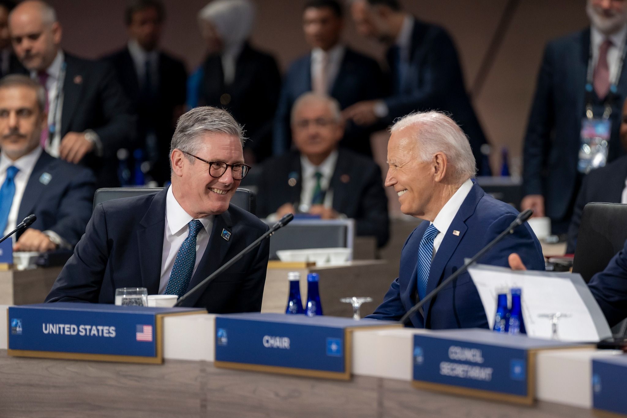 Кір Стармер і Джо Байден на саміті НАТО у Вашингтоні.