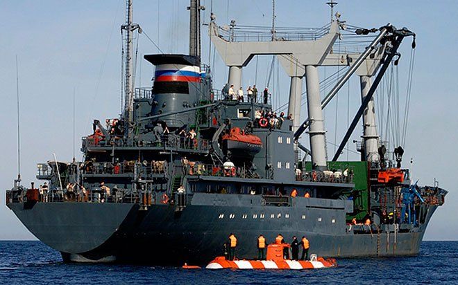 Російський корабель-невдаха, який зіткнувся зі своїм глибоководним "Земляком".