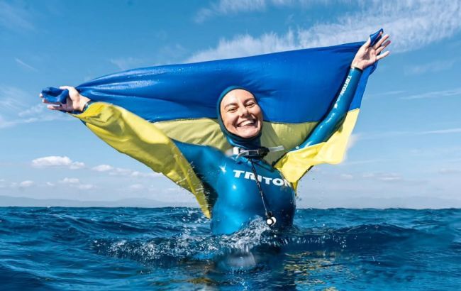 Новий світовий рекорд: українка Садурська занурилася без ластів та додаткового спорядження