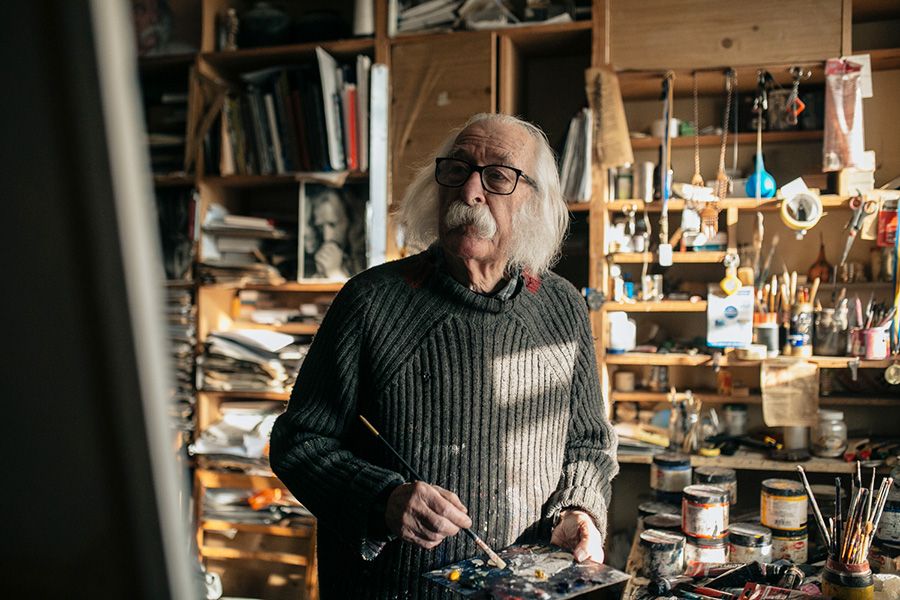 Іван Марчук за роботою.