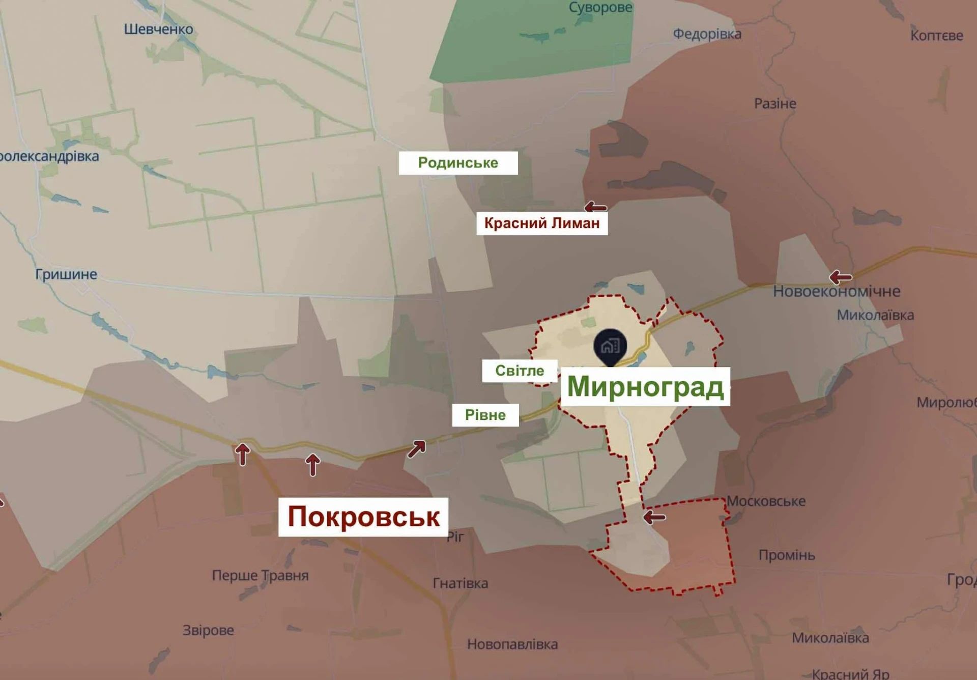 Мирноград фактично у котлі.