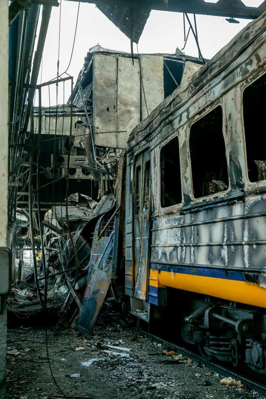 Наслідки удару по Фастівському вокзалу російськими варварами.