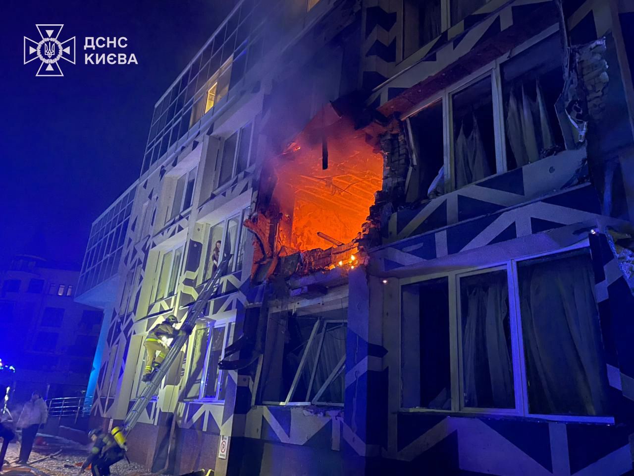 Наслідки нічної атаки Києва.