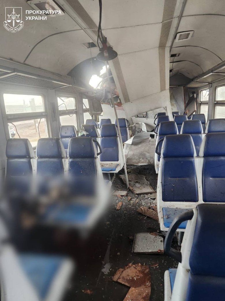 Удар по електричці на Харківщині