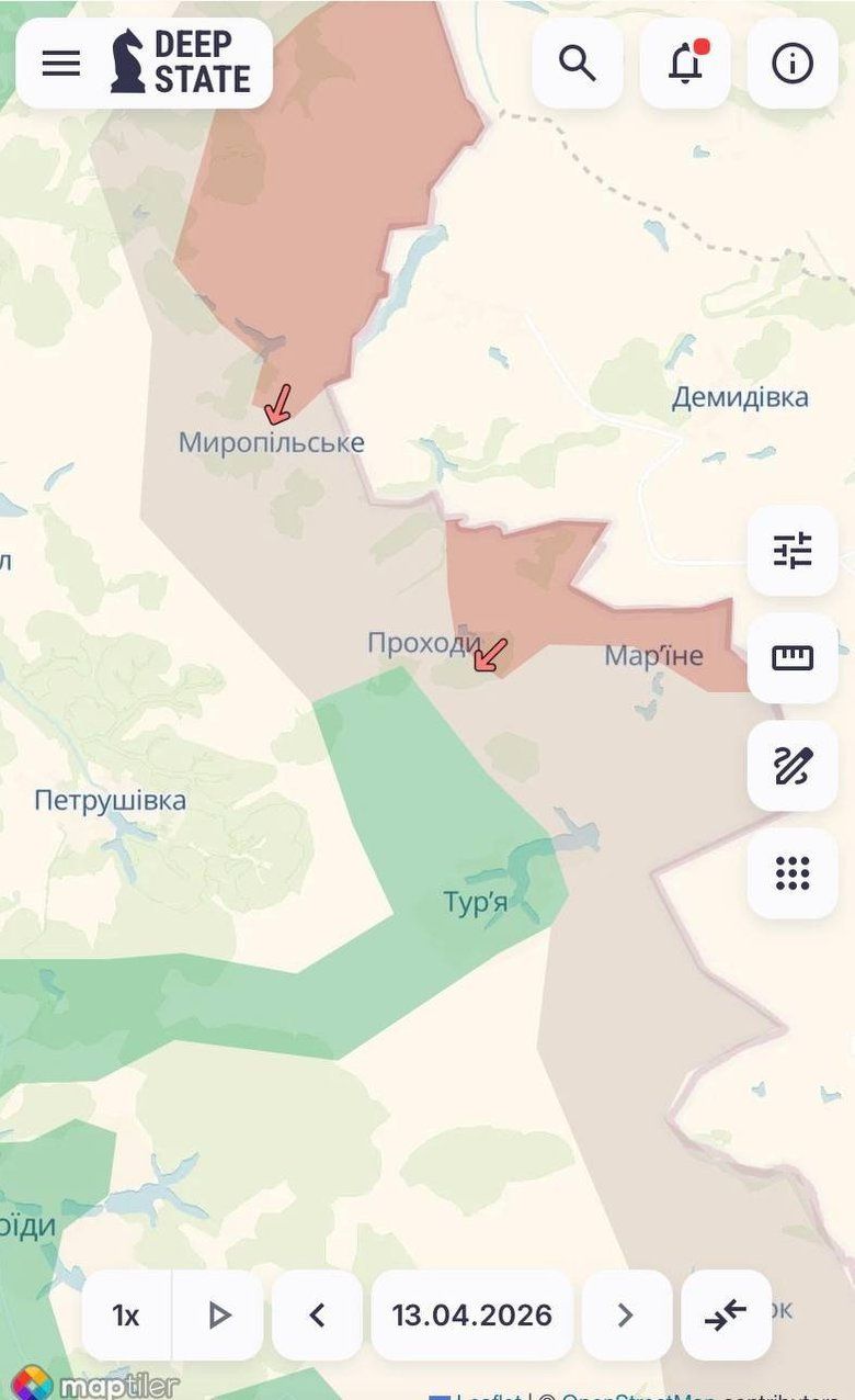 Українські підрозділи відійшли на нові позиції біля Миропільського на Сумщині, щоб зберегти життя бійців.