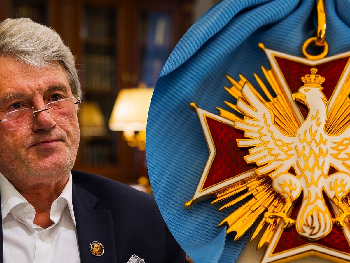 Віктор Ющенко під час відзначень 65-х роковин трагедії в селі Гута Пеняцька. 28 лютого 2009 р.